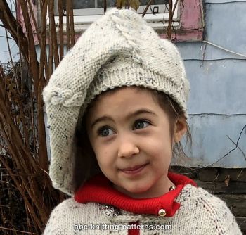 Knitting Patterns Galore - Kid’s Vintage Cable Beret