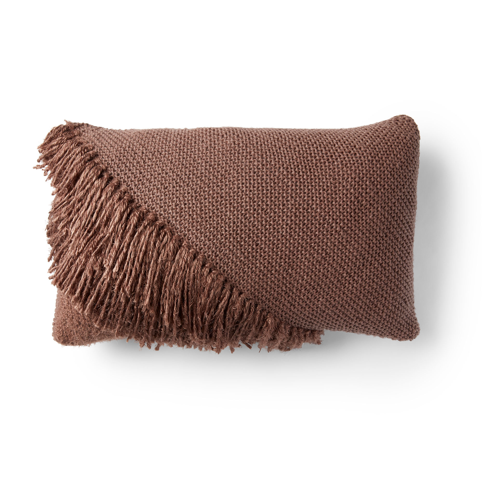 Knitting Patterns Galore Fringed Lumbar Pillow