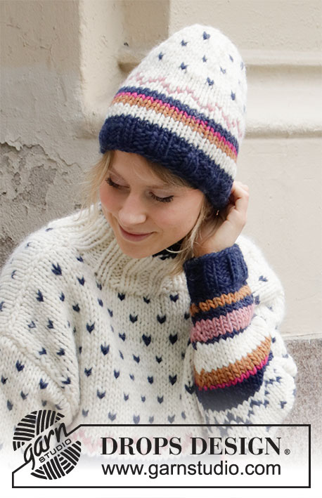 Knitting Patterns Galore - Winter Sunset Hat