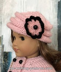 Chapeau de pilulier vintage de poupée American Girl