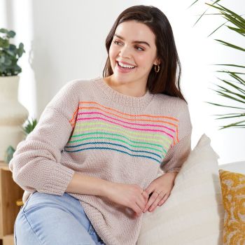 Neon Stripes Pullover