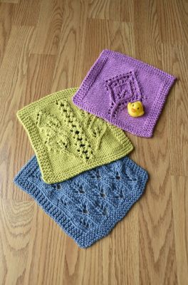 Knitting Patterns Galore - Summer Leaves Cloths