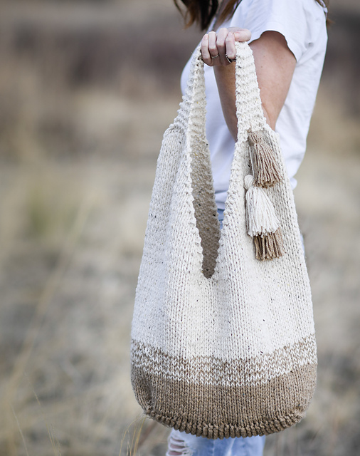Knitting Patterns Galore - Mohave Slouchy Tote Bag