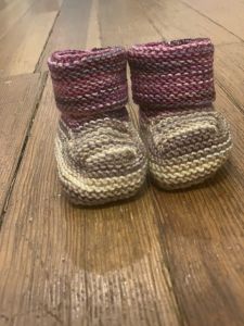 Grandma's Garter Baby Booties
