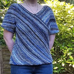 Garter Stitch Bias Top