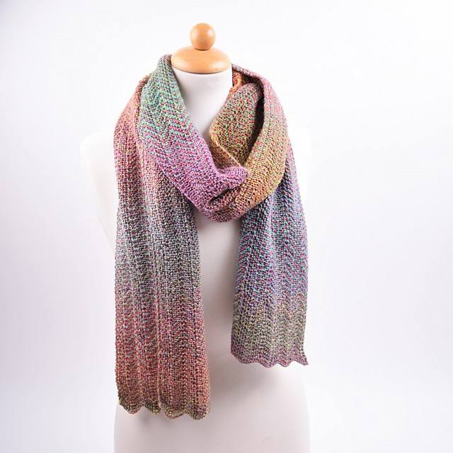 Knitting Patterns Galore Scarf in zigzag