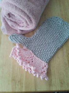 Gift For Steph Knitted Bath Mitt