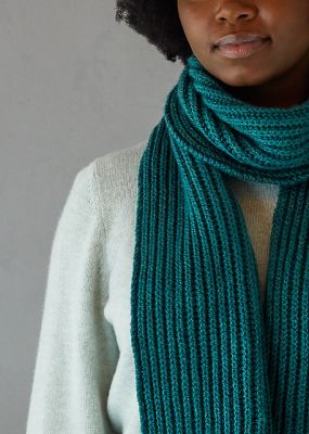 Brioche Scarf in Worsted Twist