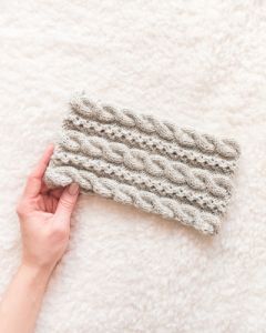 Cables and Lace Headband