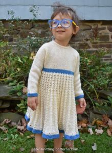 Child's Pleated Lace Dress