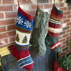 Berroco Blitzen, Dasher & Comet Stockings