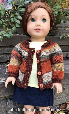 American Girl Doll Faux Fair Isle Cardigan