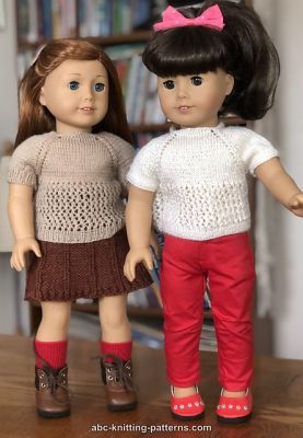 American Girl Doll Short Sleeve Lace Top