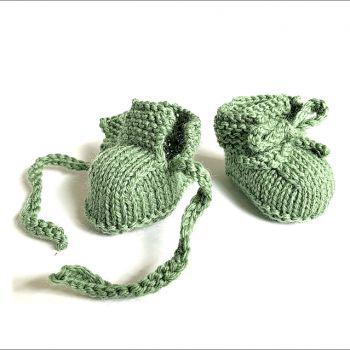 Tie-On Newborn Baby Booties