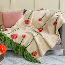 Pompom Poppies Blanket
