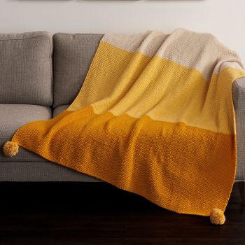 Seed Stitch Ombre Blanket