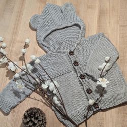 Hooded Baby Teddy Bear Sweater