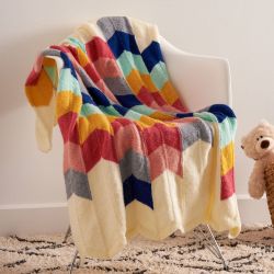 Chevron Panel Baby Blanket