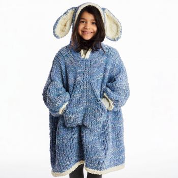 Funny Bunny Kids Blanket Hoodie