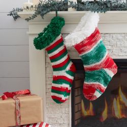 Christmas Stocking with Fur Trim