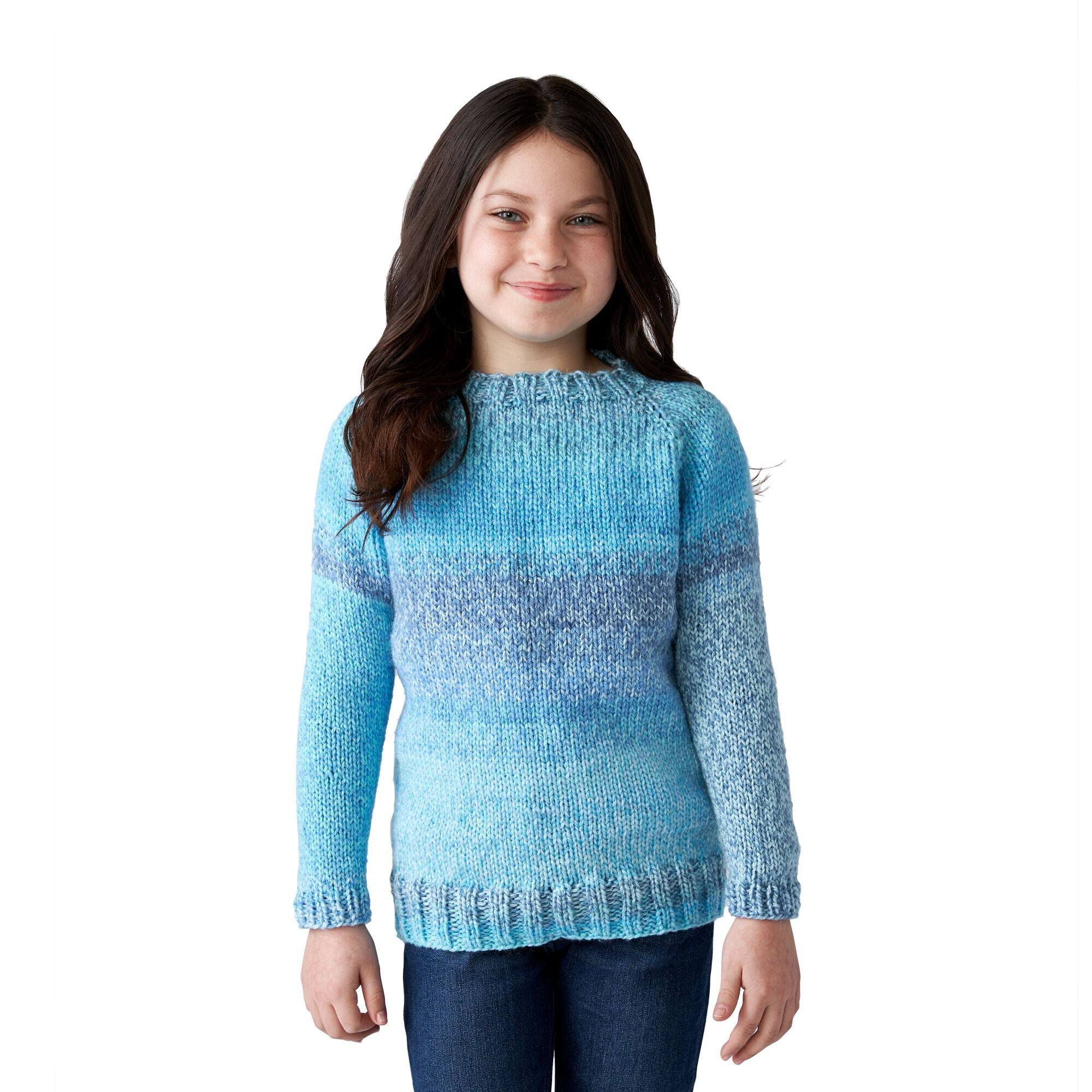 Knitting Patterns Galore - Child's Top Down Pullover