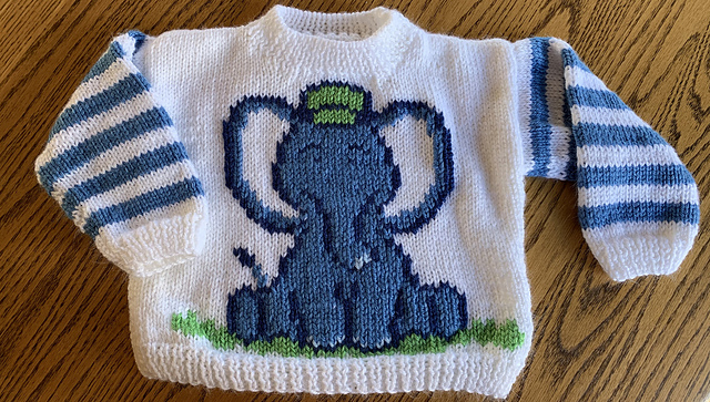stemme Lao Mew Mew Knitting Patterns Galore - Baby Elephant Sweater