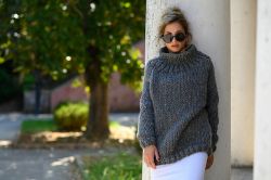 Confetti Chunky Turtleneck Sweater