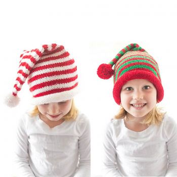 Knitting Patterns Galore - Christmas Striped Stocking Cap