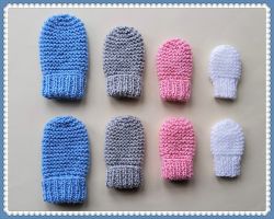 Easy Garter Stitch Baby Mittens