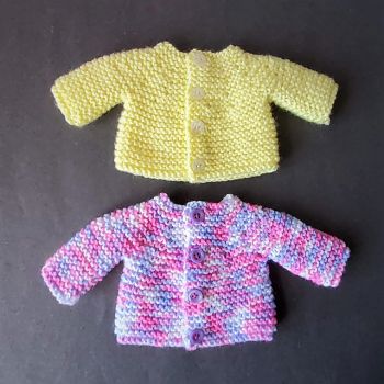 Doll's Garter Stitch Cardigan