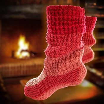 Super Cozy Textured Adult Bootie Slippers