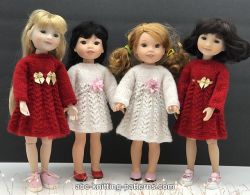 Winter Angel Lace Dress for 14-inch Dolls