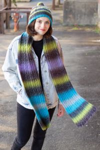 Cafe Cable Set - Hat and Scarf