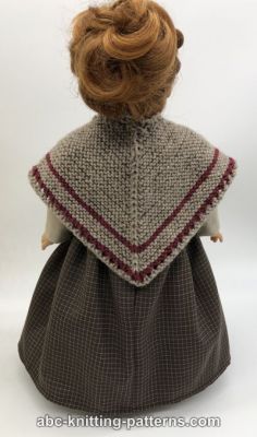 Garter Stitch Shawl for 18-inch Dolls