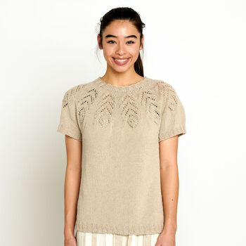 Nice and Lacy Yoke Knit Tee