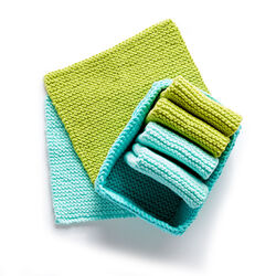 Tidy Up Knit Dishcloth and Basket
