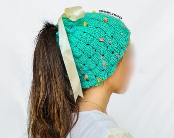 Weaved Messy Bun Hat