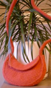 Retro Wedge Felted Bag