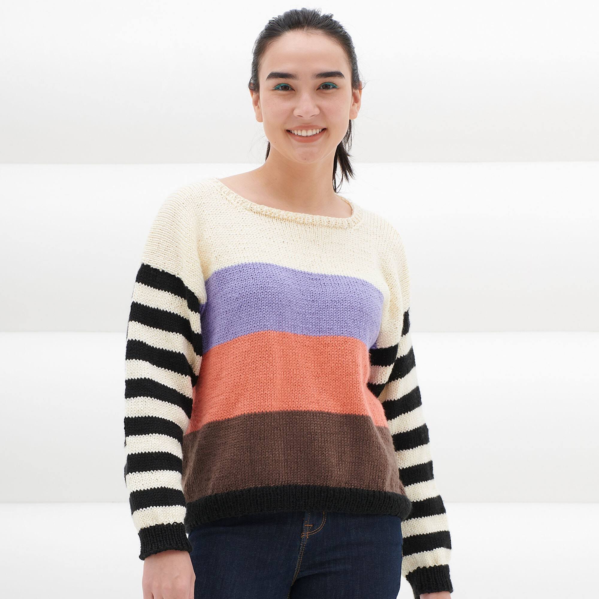 Knitting Patterns Galore Change Your Stripes Sweater