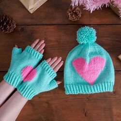 Broken Heart Fingerless Gloves