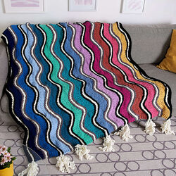 Big Ripple Rainbow Blanket