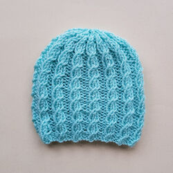 Faux Cable Baby Hat