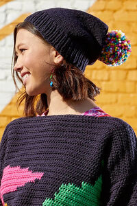 Rainbow Pom Beanie