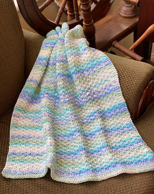 Double Moss Stitch Baby Blanket