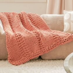 Chunky Knit Blanket Pattern: Size 50 Needle - Smiling Colors