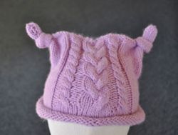 Cabled Knotted Baby Hat