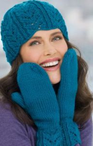 Lacy Leaf Hat & Mittens