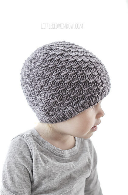 Knitting Patterns Galore - Elm Grain Stitch Hat