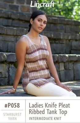 Pleat Ribbed Tank Top