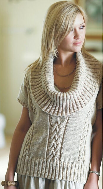 Knitting Patterns Galore - Cowl Neck Pullover